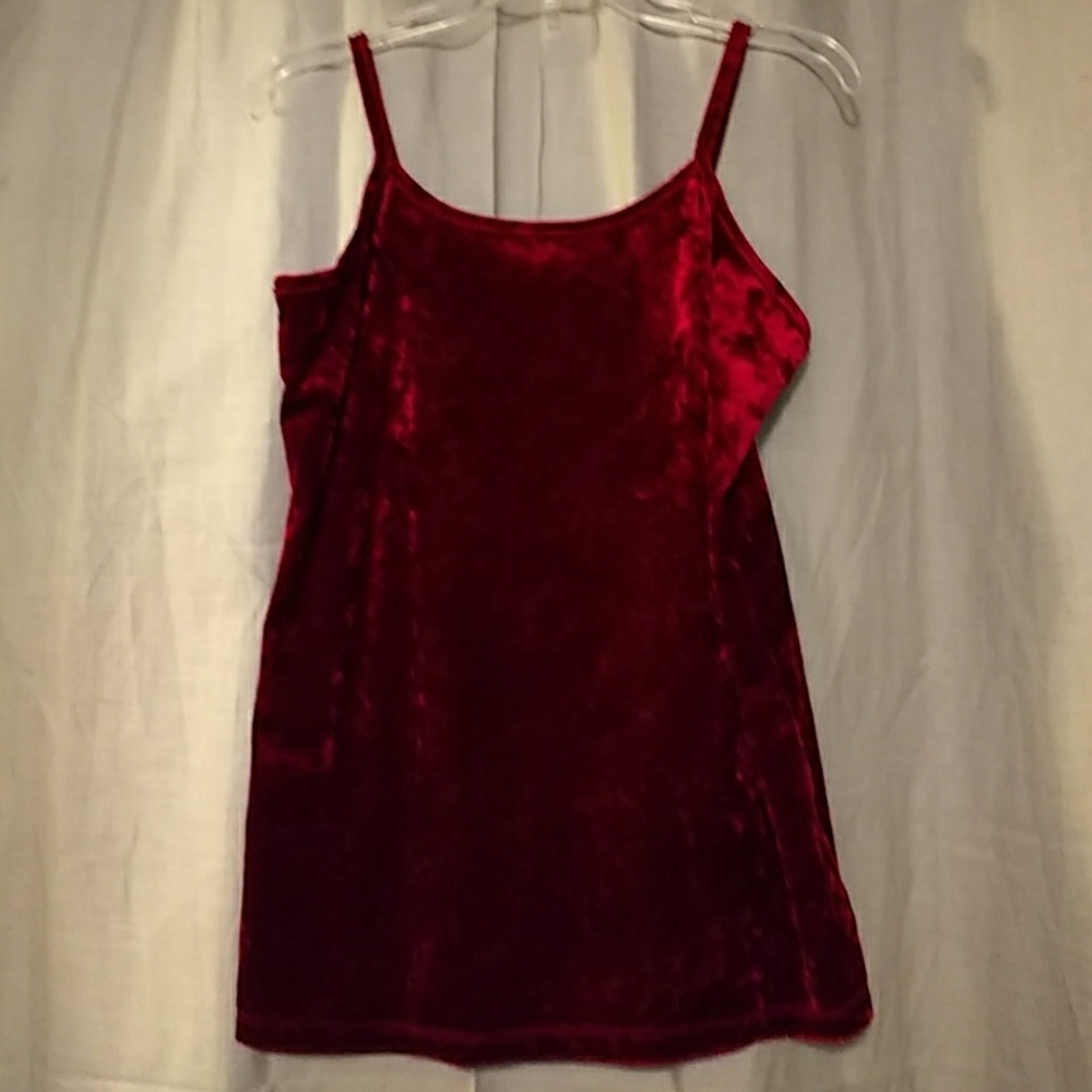 Chris and Carol crushed red velvet Cami